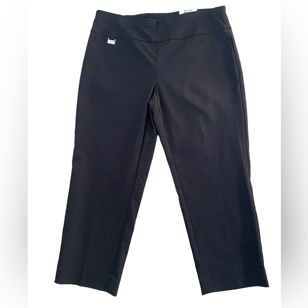 NWT ALFANI Black Capri Crop Pant Women 6 P Petite
